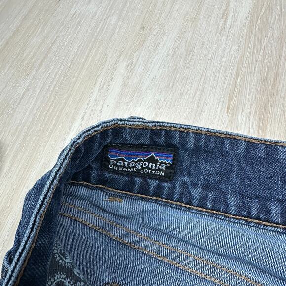 Patagonia Mid Rise Organic Cotton Dark Wash Casual Boot Cut Denim Jeans 28 - Picture 16 of 16